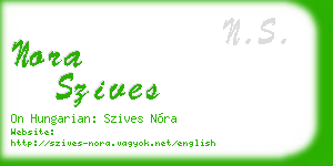 nora szives business card